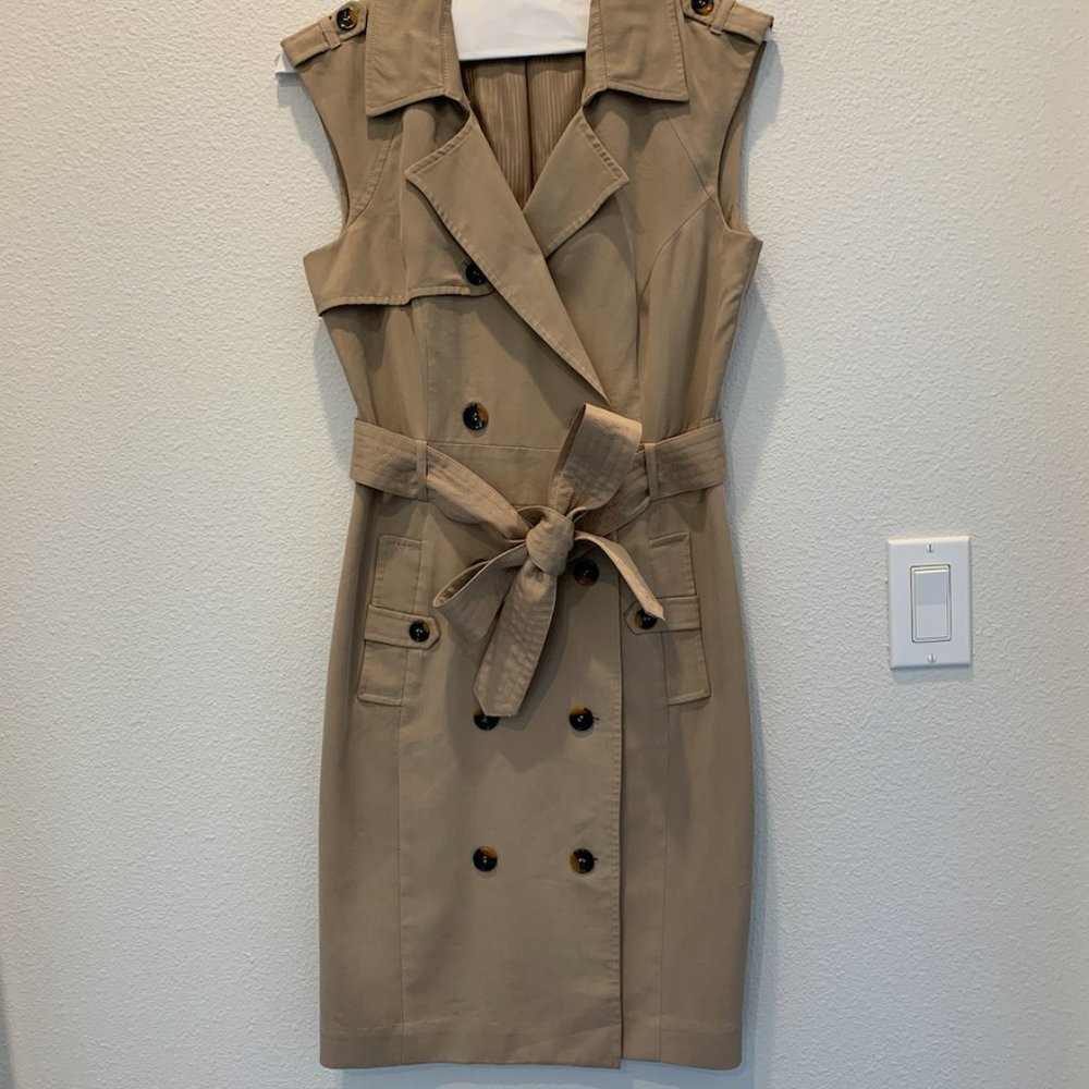 Tan H&M Sleeveless Trench Dress